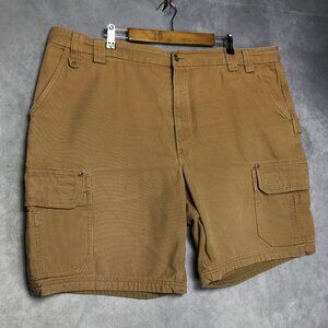 Duluth Trading Mens Canvas Cargo‎ Shorts size 46 Brown Carpenter Trades Thick